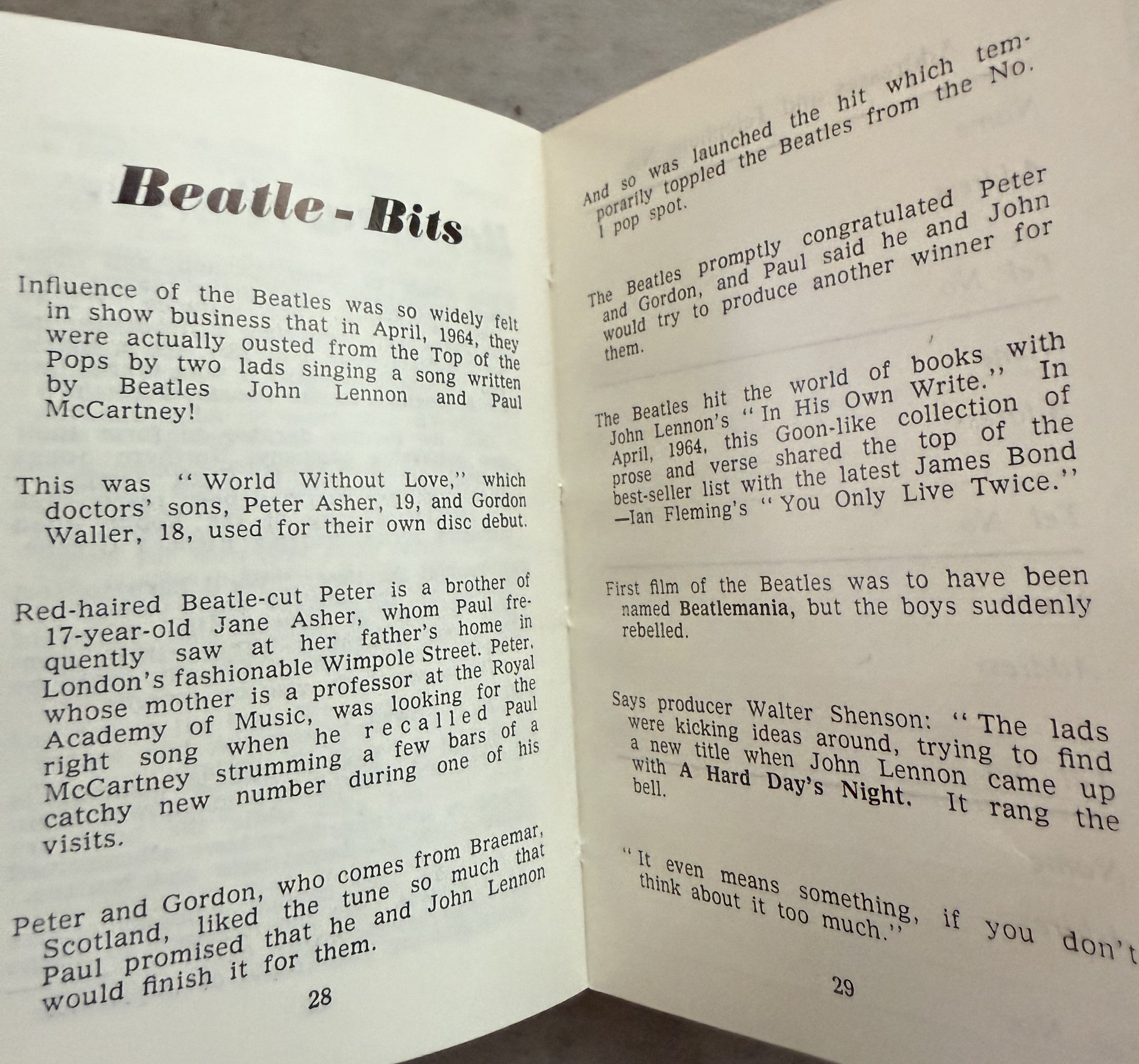 Beatles Memorabilia/collectors items: 1960s postcards, 1965 diary, poster book, reproduction postcards