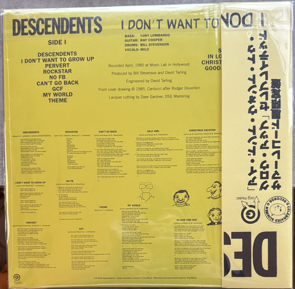ONLY 300 copies! Descendents -I Don't Want to Grow Up-Sealed/NM w obi & hand #'d
