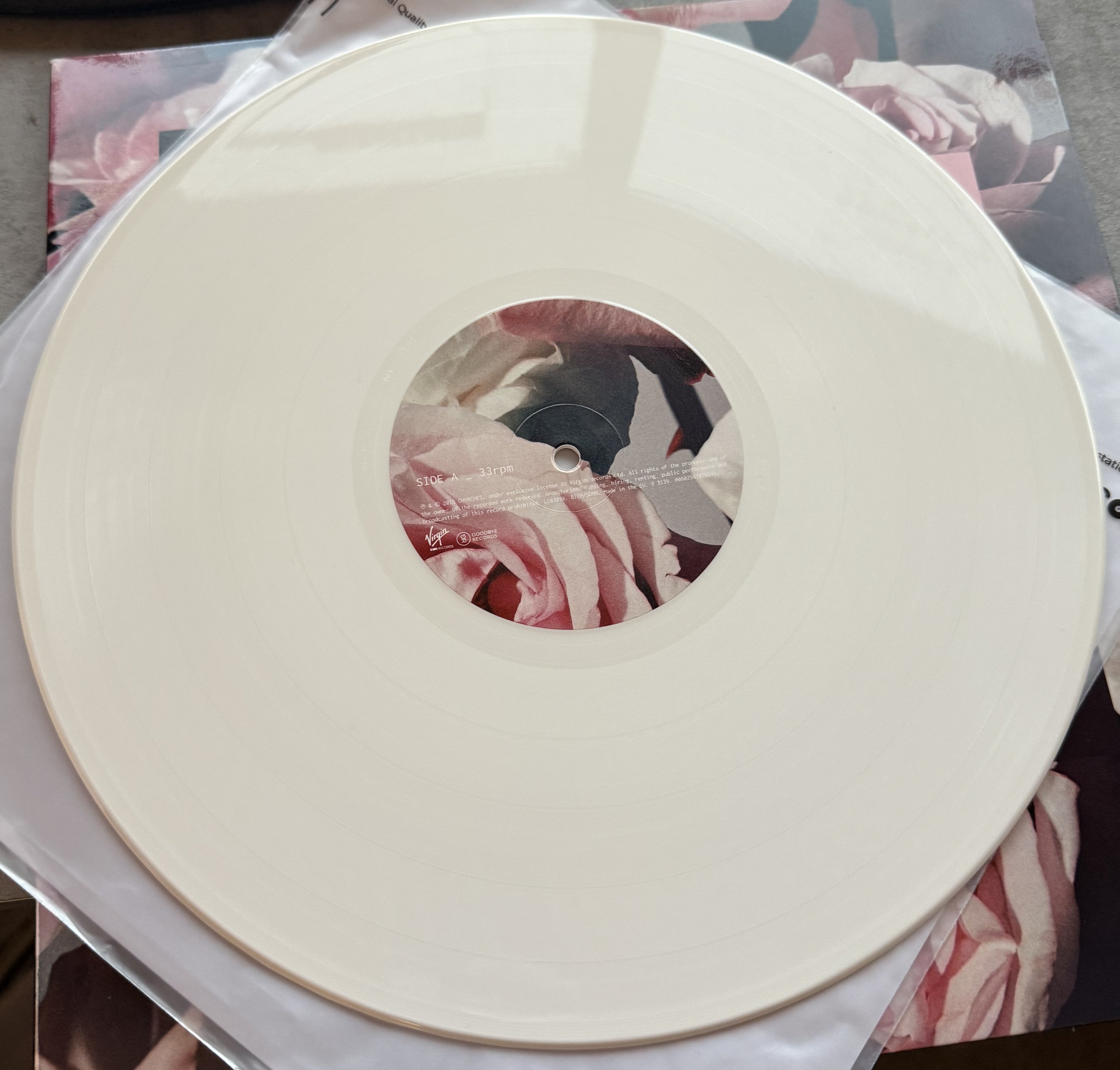 Chvrches -Every Open Eye -2015 1st press UK/EU import, white 180g vinyl, VG+/VG+