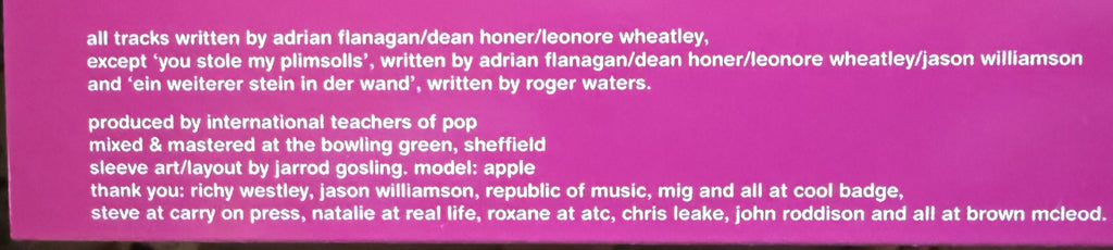 Int'l Teachers of Pop -Pop Gossip -1st press 2020 UK, ltd edition SIGNED VG+/VG+