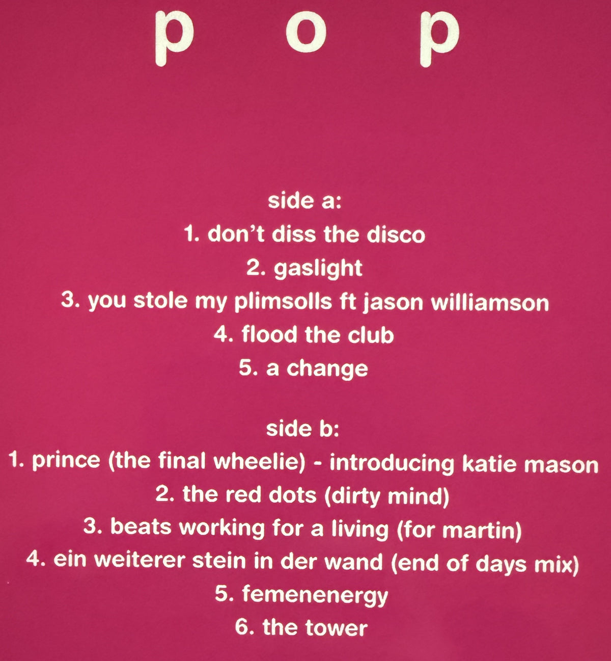 Int'l Teachers of Pop -Pop Gossip -First press 2020 UK, ltd edition SIGNED VG+/VG+