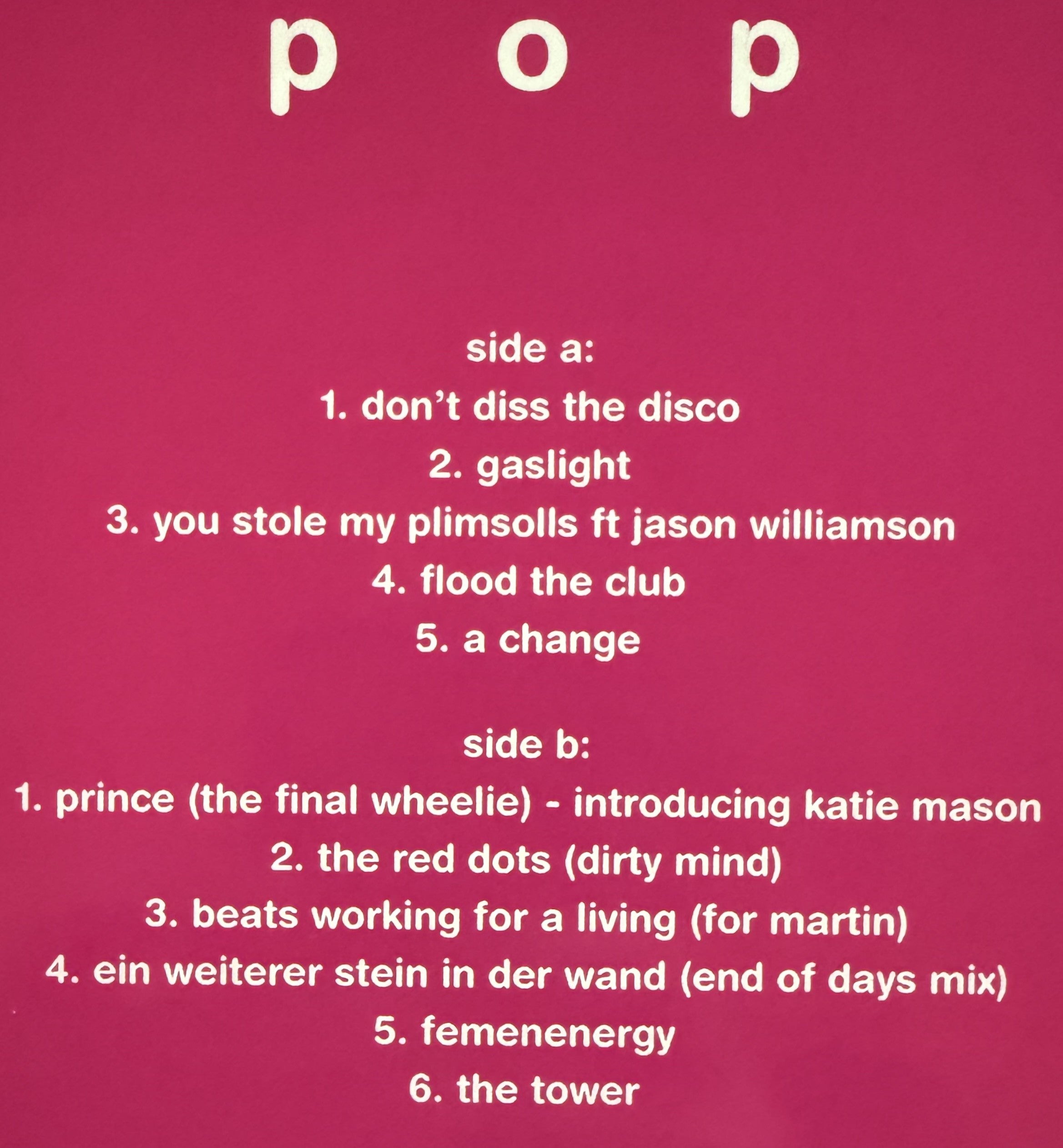 Int'l Teachers of Pop -Pop Gossip -1st press 2020 UK, ltd edition SIGNED VG+/VG+