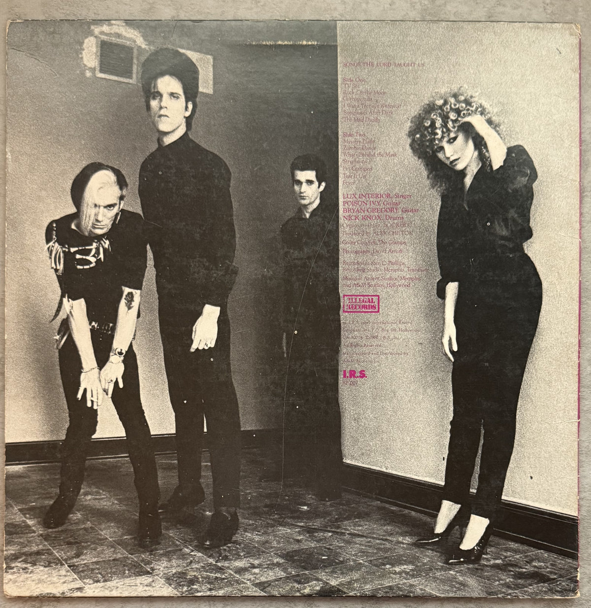 The Cramps - Songs The Lord Taught Us 1980 US 2nd Press VG+/VG  Purple Text