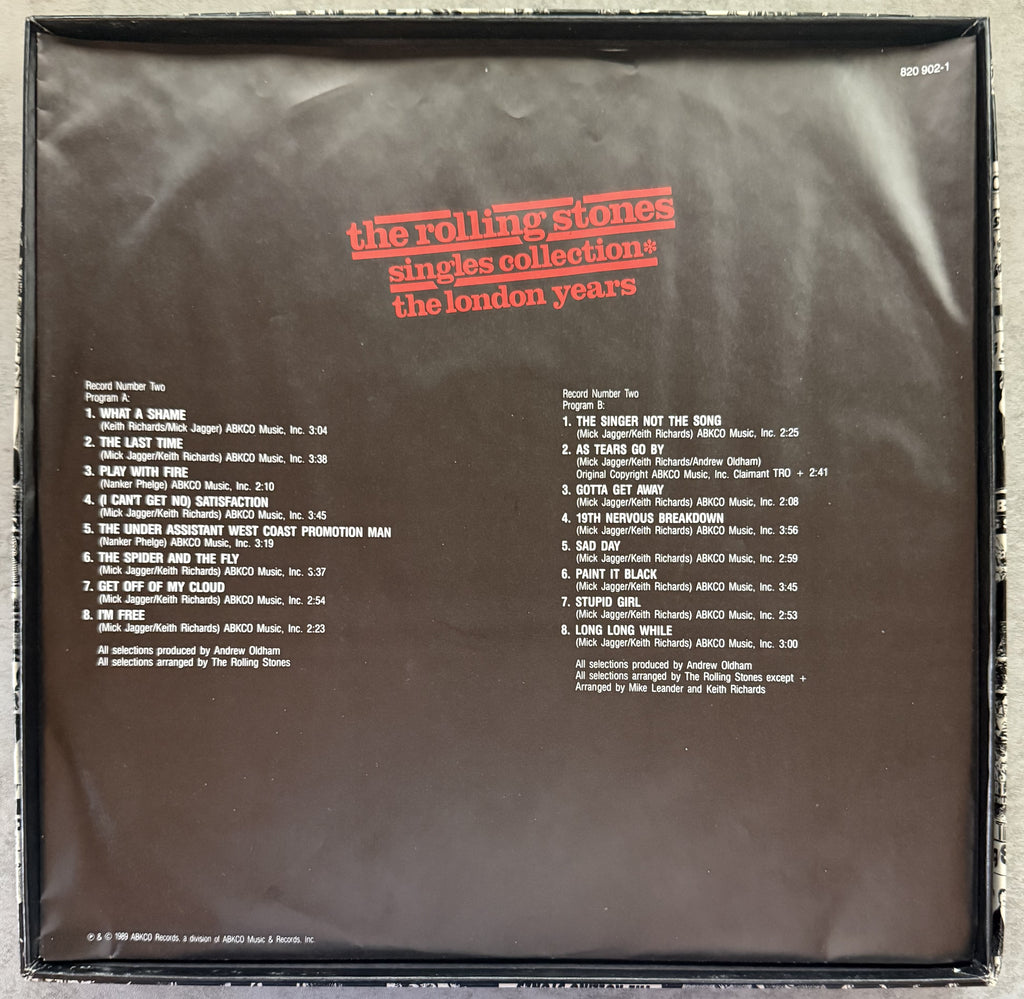 Rolling Stones -Singles Collection * The London Years -4xLP BOX SET STRONG VG++
