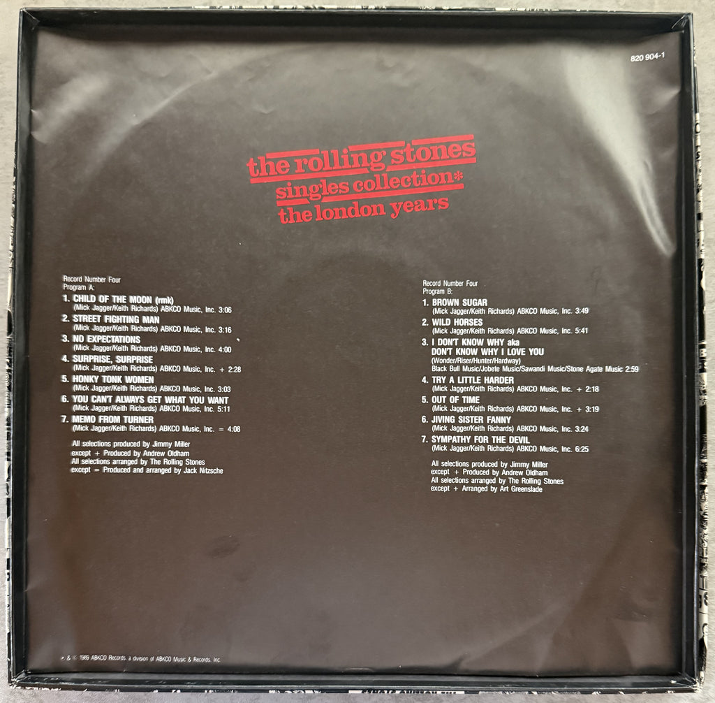 Rolling Stones -Singles Collection * The London Years -4xLP BOX SET STRONG VG++