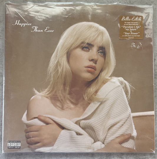 Billie Eilish -Happier Than Ever -2021 1st press, 160g vinyl Strong VG+/VG+
