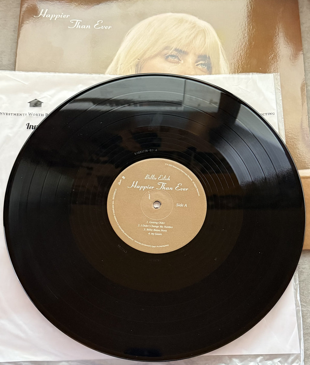 Billie Eilish -Happier Than Ever -2021 1st press, 160g vinyl Strong VG+/VG+