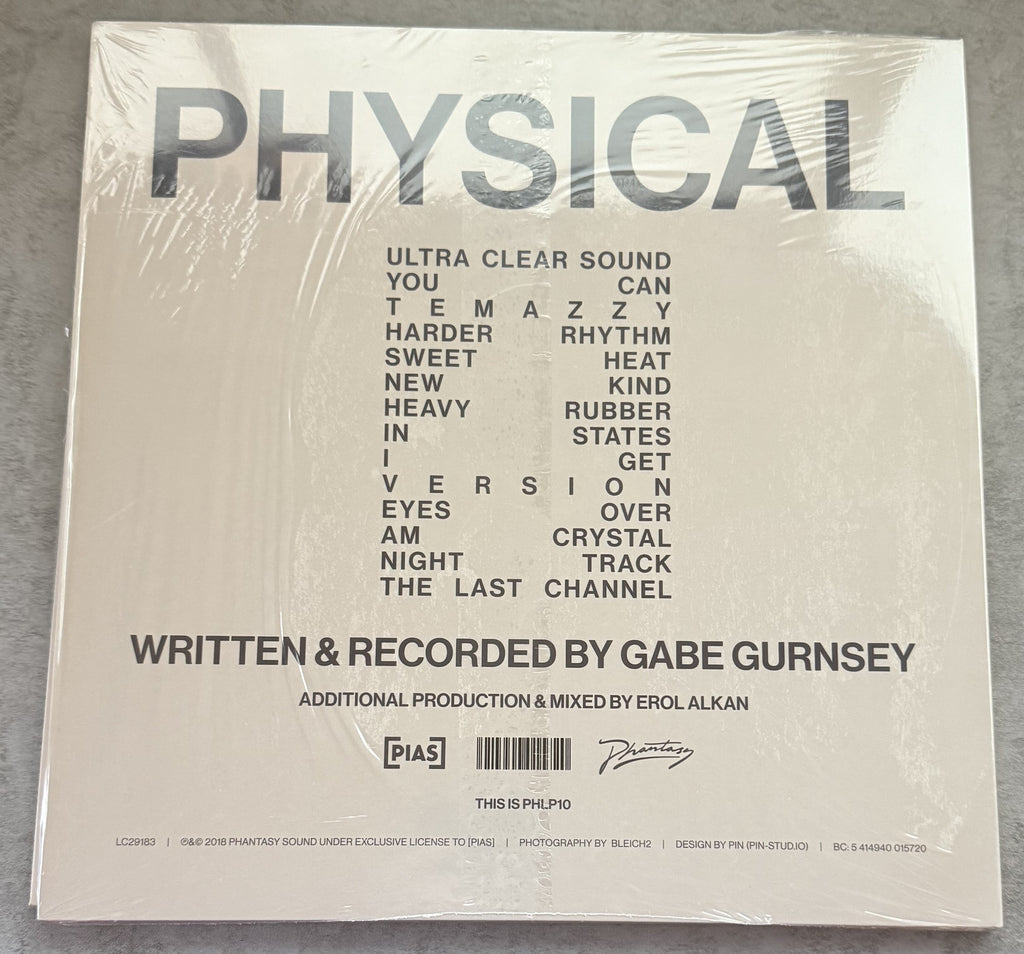 Gabriel Gurnsey - Physical - 2018 2xLP UK/US release, black vinyl strong VG+/VG+