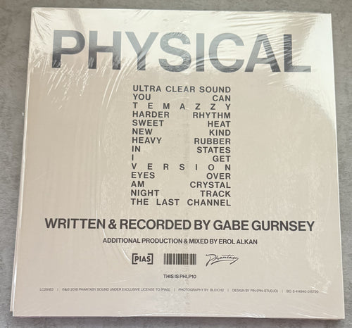 Gabriel Gurnsey - Physical - 2018 2xLP UK/US release, black vinyl strong VG+/VG+