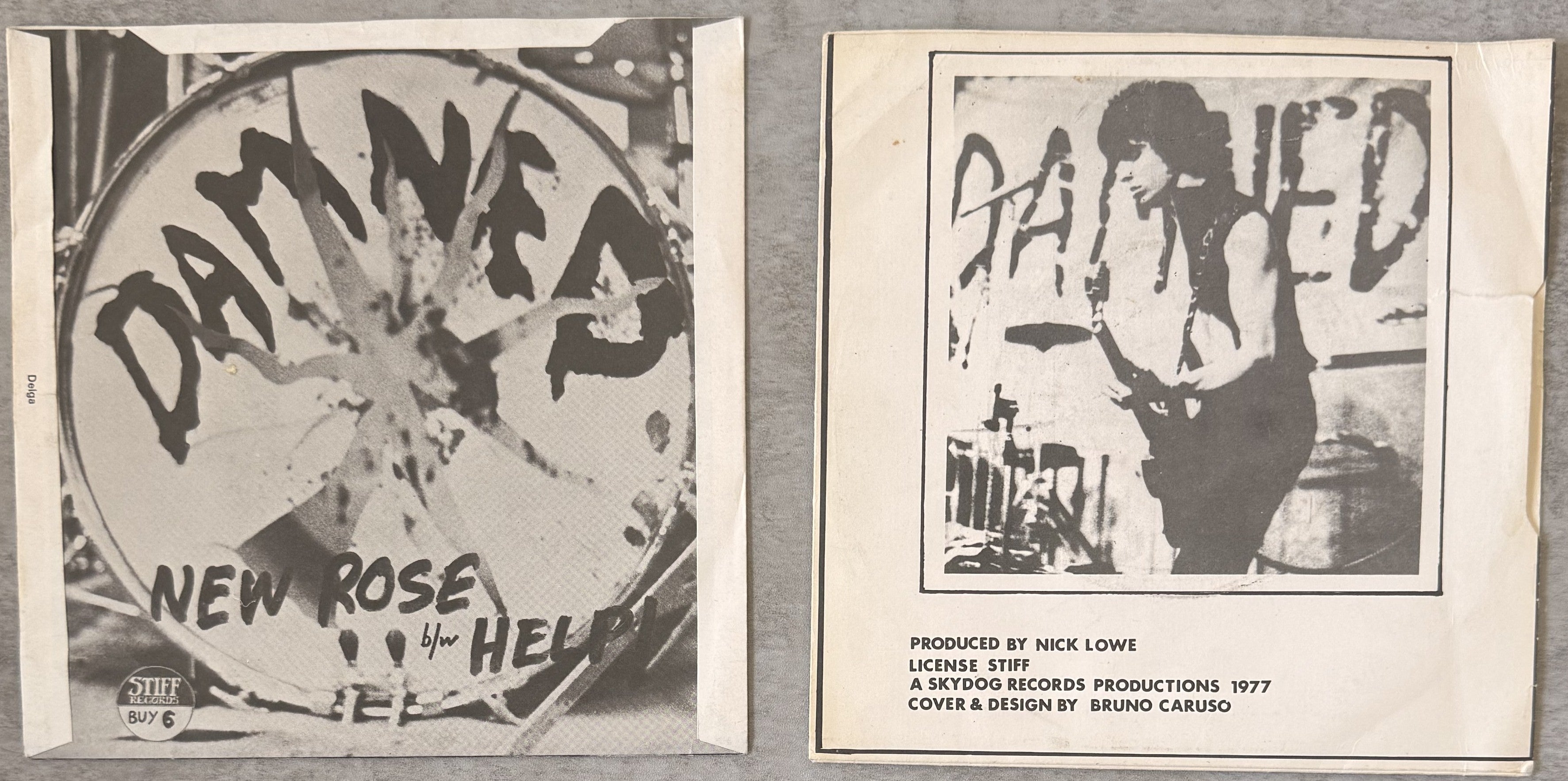 RARE - The Damned 3 Pack (Live at 100 Club + 2x New Rose/Help) - Strong VG+ play