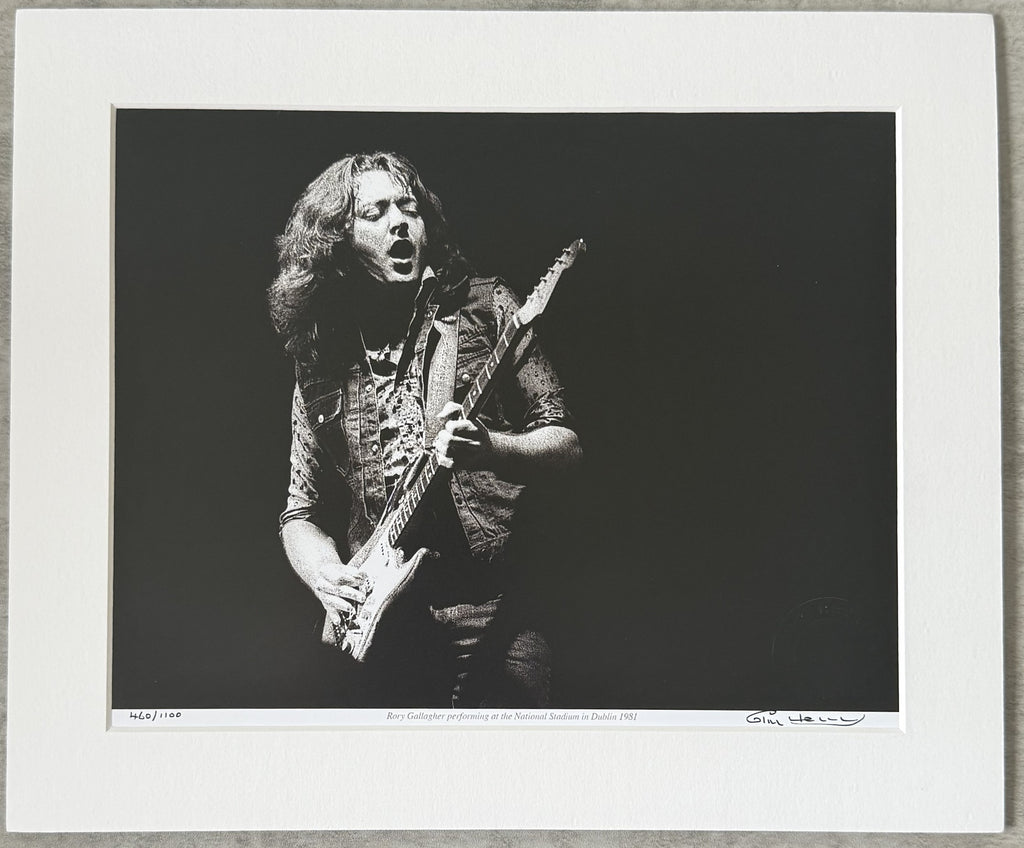 RORY GALLAGHER LTD EDTN SIGNED PRINT by Colm Henry 1981 in matte EXCELLENT CNDTN