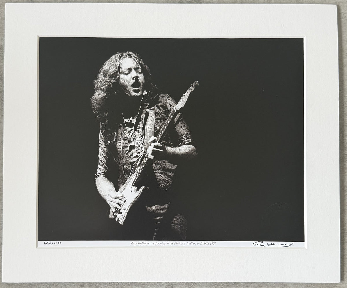 RORY GALLAGHER LTD EDTN SIGNED PRINT by Colm Henry 1981 in matte EXCELLENT CNDTN
