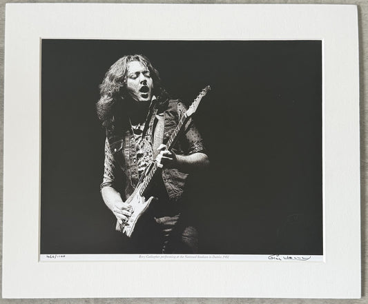 RORY GALLAGHER LTD EDTN SIGNED PRINT by Colm Henry 1981 in matte EXCELLENT CNDTN