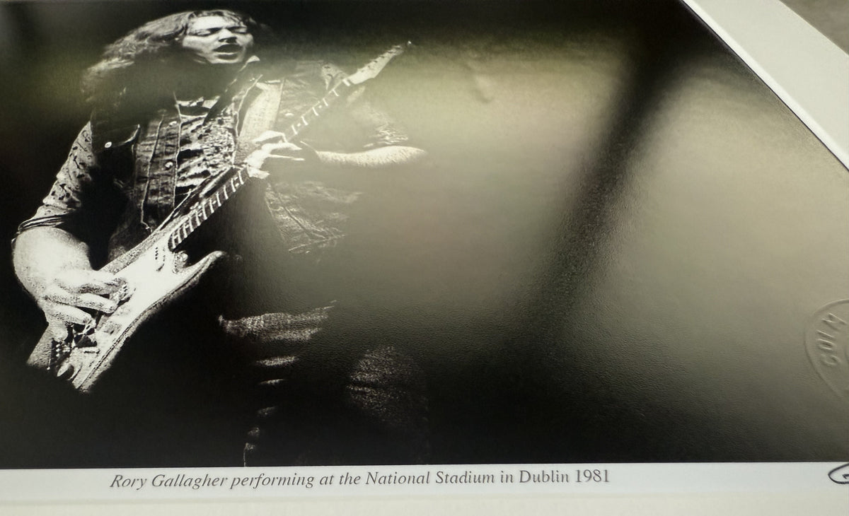 RORY GALLAGHER LTD EDTN SIGNED PRINT by Colm Henry 1981 in matte EXCELLENT CNDTN