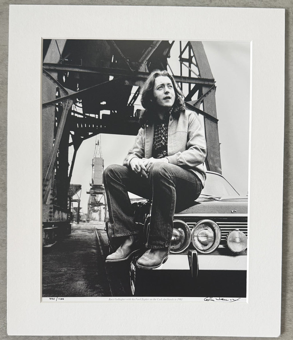 RORY GALLAGHER LTD EDTN SIGNED PRINT by Colm Henry 1981 in matte EXCELLENT CNDTN