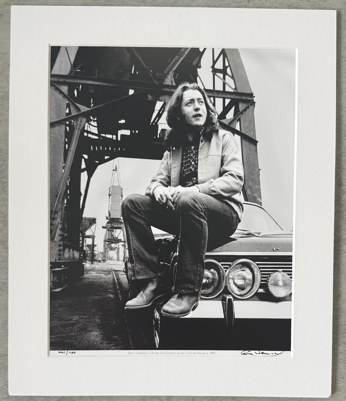 RORY GALLAGHER LTD EDTN SIGNED PRINT by Colm Henry 1981 in matte EXCELLENT CNDTN