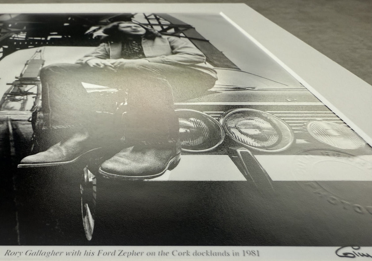 RORY GALLAGHER LTD EDTN SIGNED PRINT by Colm Henry 1981 in matte EXCELLENT CNDTN