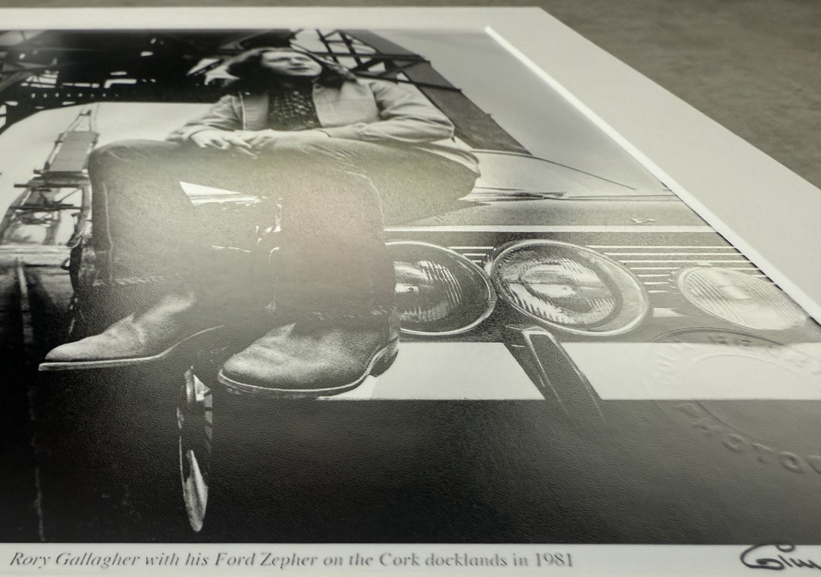 RORY GALLAGHER LTD EDTN SIGNED PRINT by Colm Henry 1981 in matte EXCELLENT CNDTN