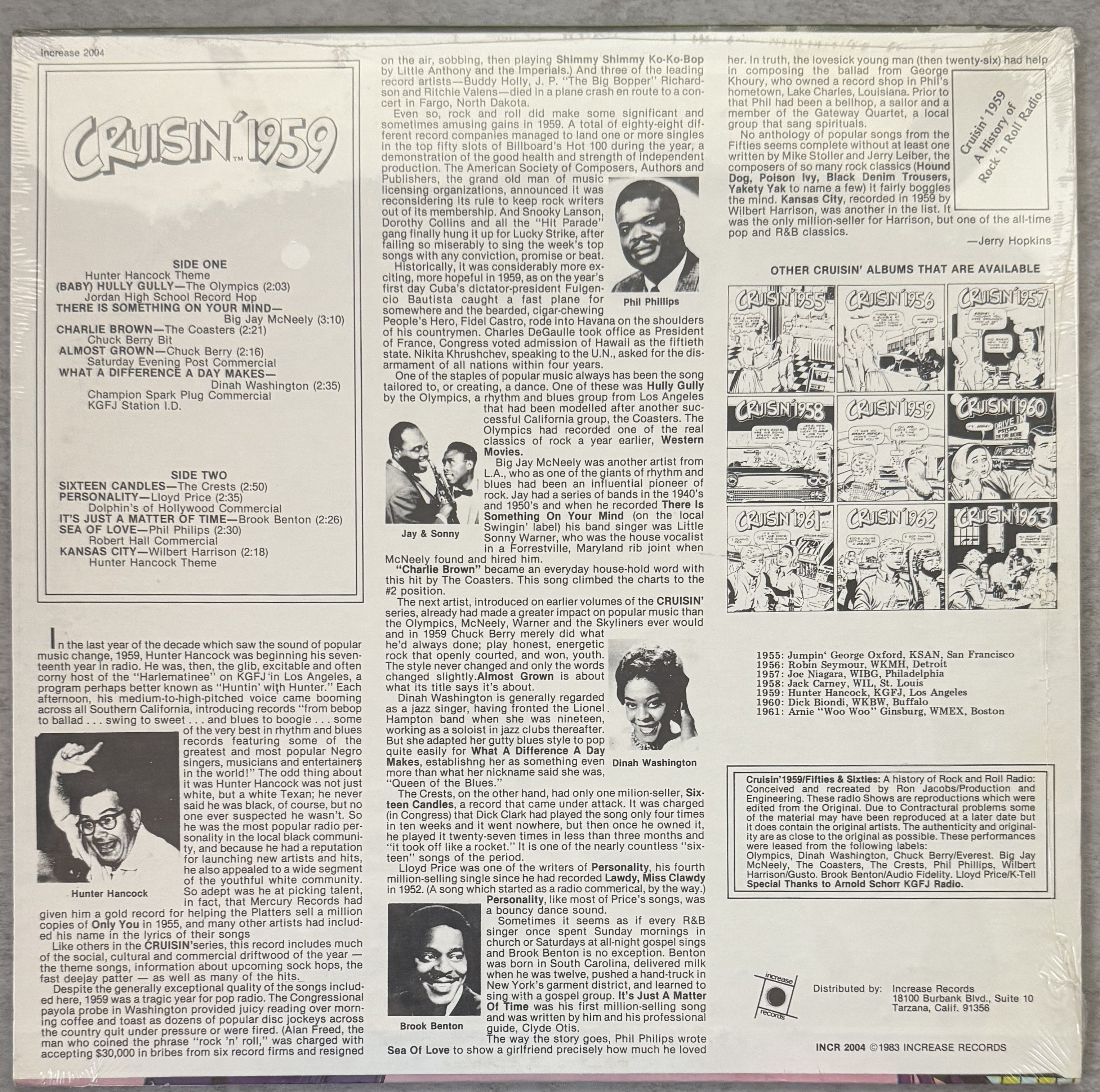 Cruisin' 1959 - INCM 2004 - SEALED/NM 1983 release GOLDEN OLDIES