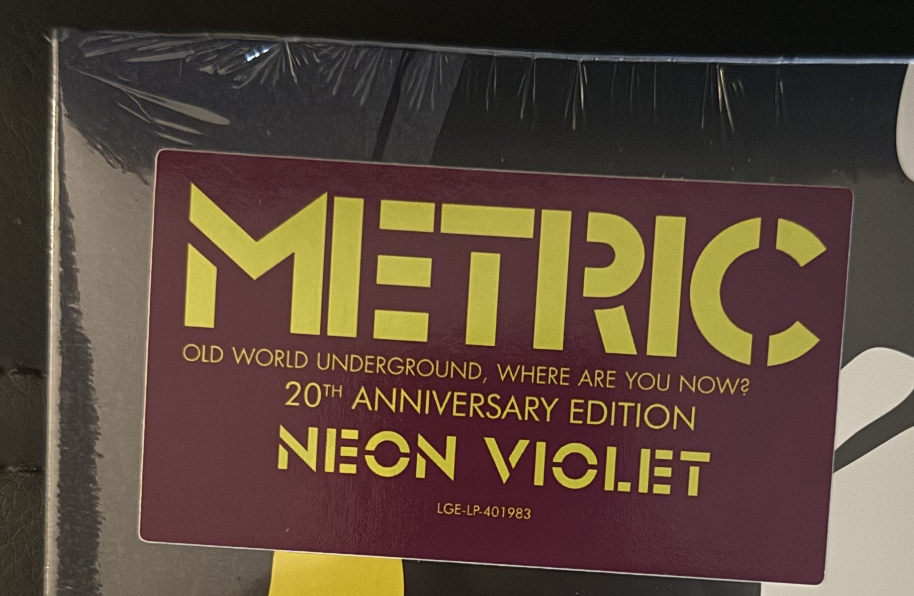 Metric Old World Underground, Where Are You Now? SEALED/NM 20th Anniv VIOLET