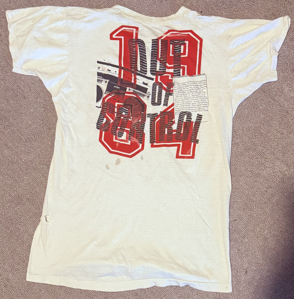 PUNK REAL VINTAGE SHIRT - The Clash 1984 Out Of Control tshirt - See Pictures!