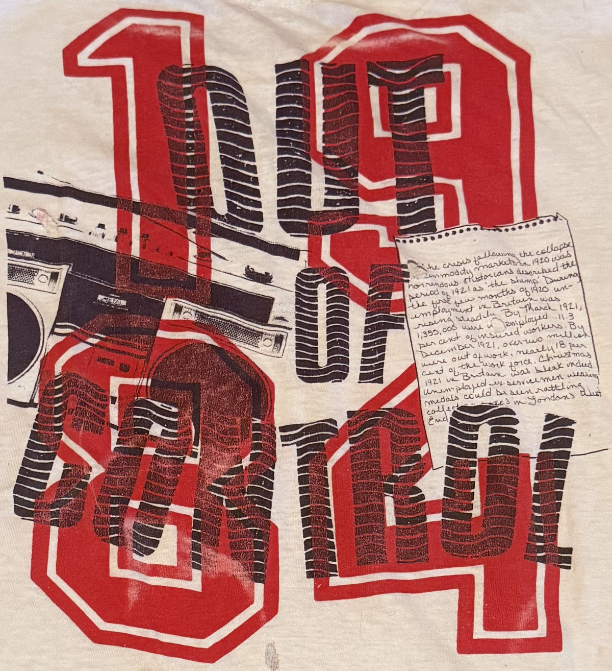 PUNK REAL VINTAGE SHIRT - The Clash 1984 Out Of Control tshirt - See Pictures!