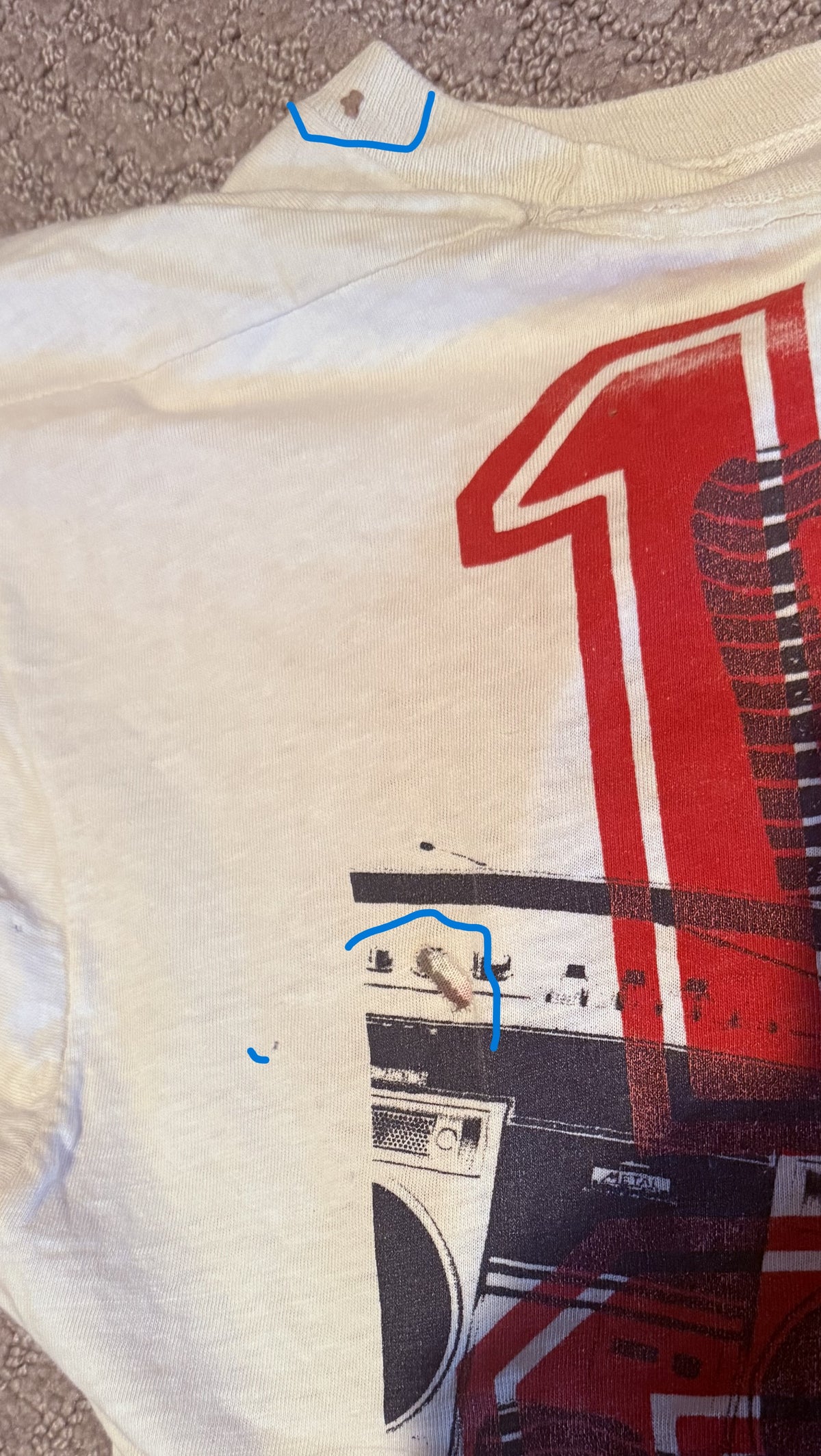 PUNK REAL VINTAGE SHIRT - The Clash 1984 Out Of Control tshirt - See Pictures!