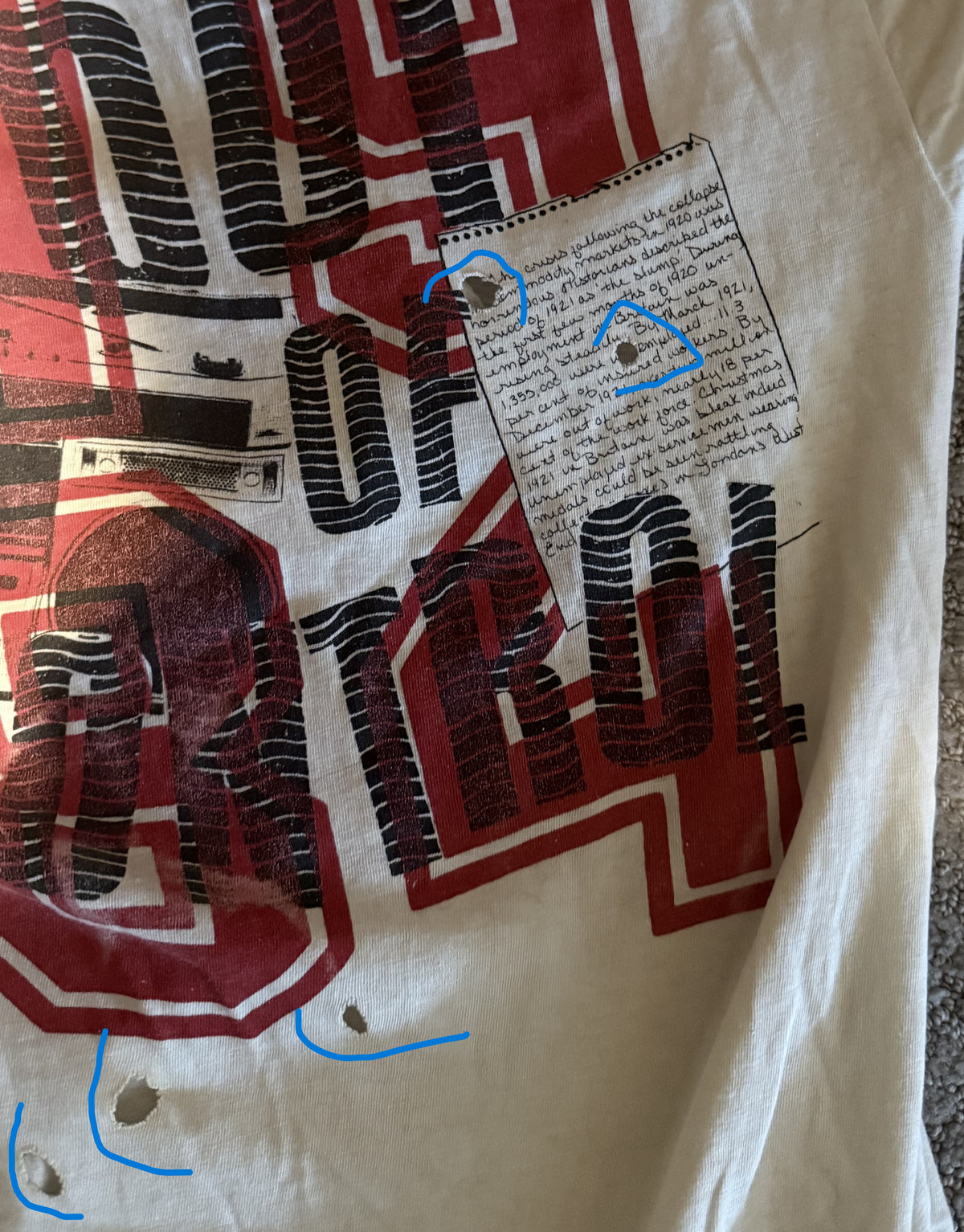 PUNK REAL VINTAGE SHIRT - The Clash 1984 Out Of Control tshirt - See Pictures!