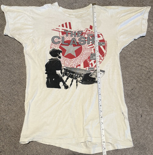 PUNK REAL VINTAGE SHIRT - The Clash 1984 Out Of Control tshirt - See Pictures!