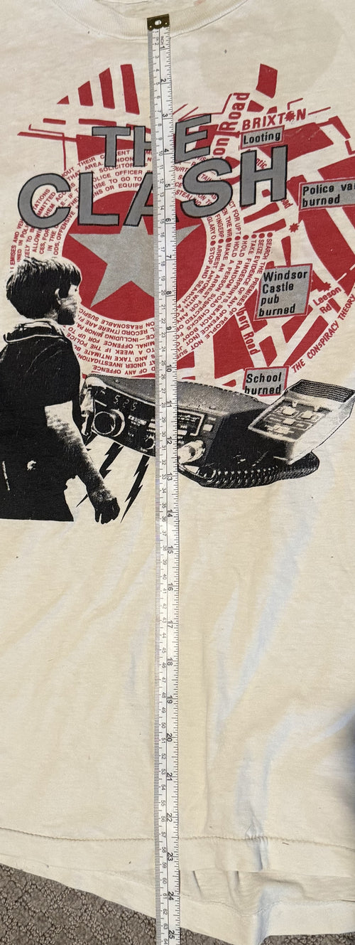 PUNK REAL VINTAGE SHIRT - The Clash 1984 Out Of Control tshirt - See Pictures!