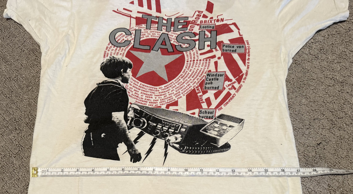 PUNK REAL VINTAGE SHIRT - The Clash 1984 Out Of Control tshirt - See Pictures!