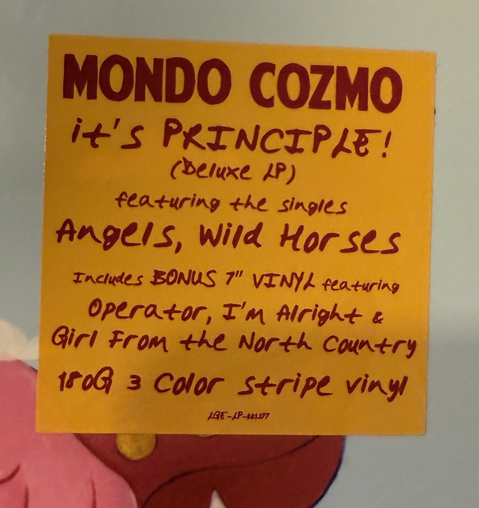 Mondo Cozmo - It's PRINCIPLE! 2024 LP TRI COLOR 180g VINYL, SEALED/NM + Bonus 7"