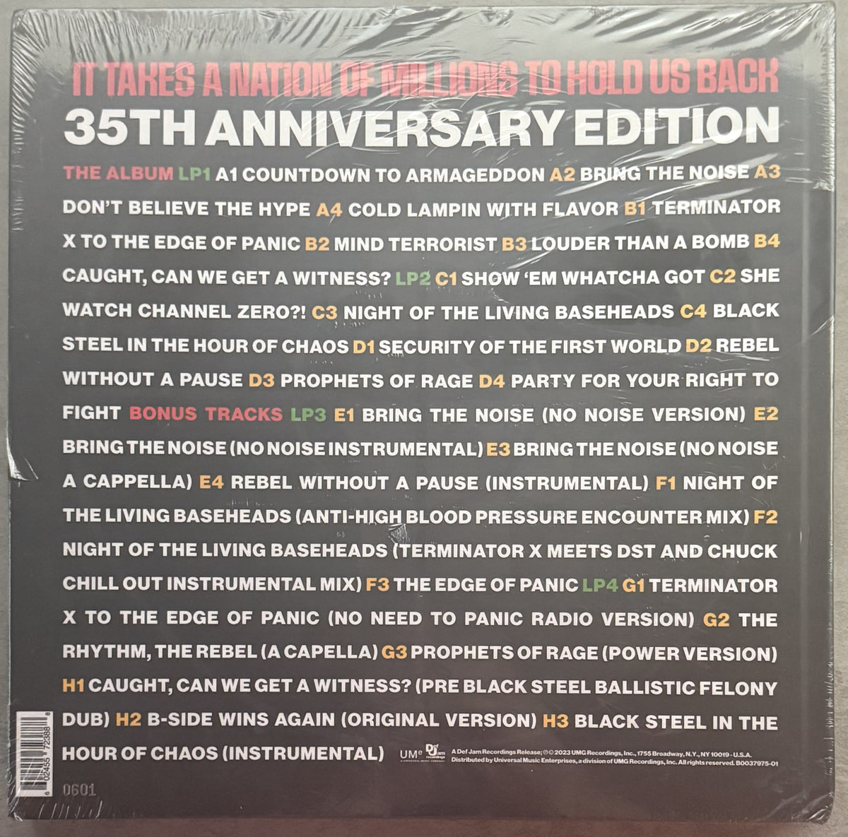 Public Enemy - It Takes A Nation Of Millions To Hold Us Back BOX SET SEALED/NM