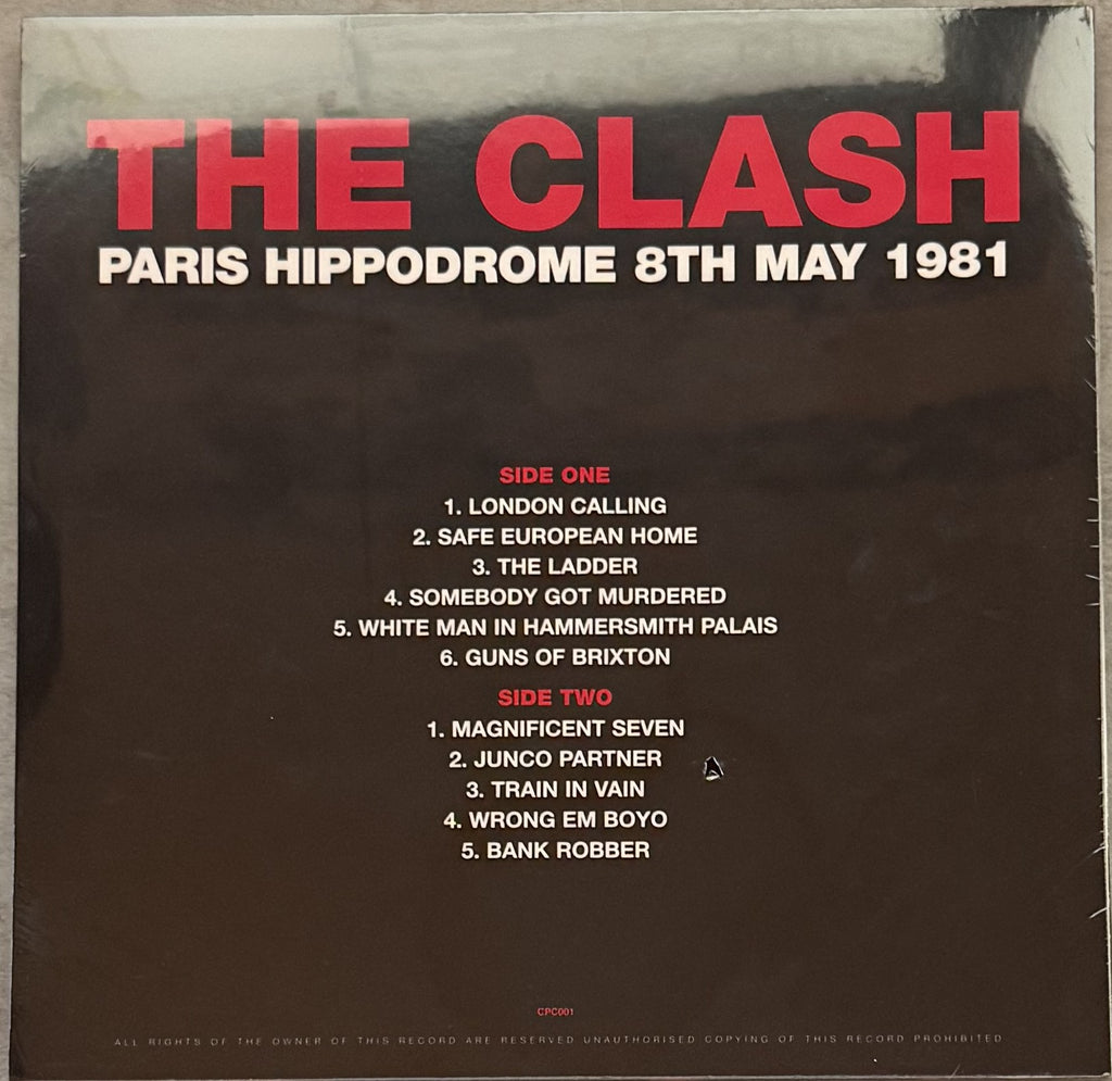 The Clash - Paris Hippodrome 8th May 1981 - SEALED/NM Punk Vinyl