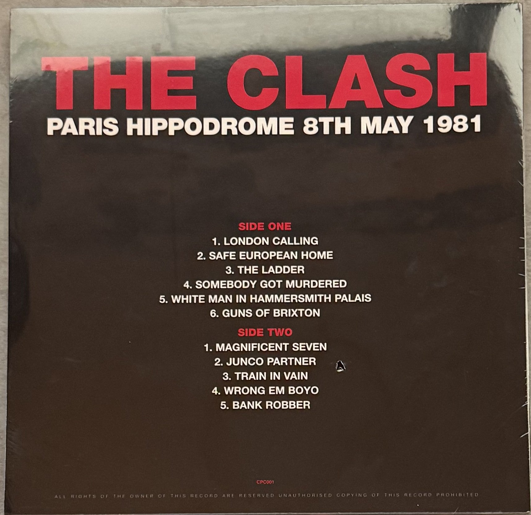 The Clash - Paris Hippodrome 8th May 1981 - SEALED/NM Punk Vinyl