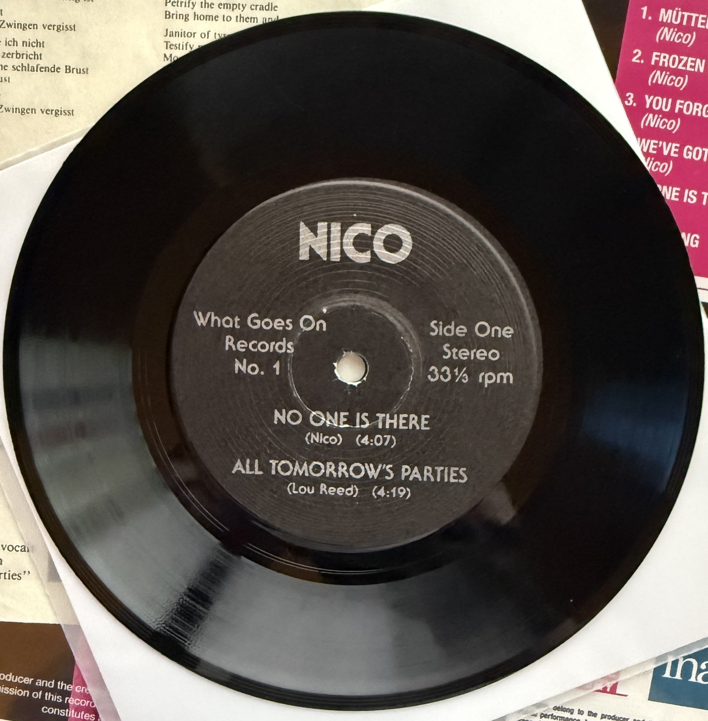 Nico - 2-pack - 1980 original 4 tracks at CBGB 7" EP and 2025 RSD Live in Reims