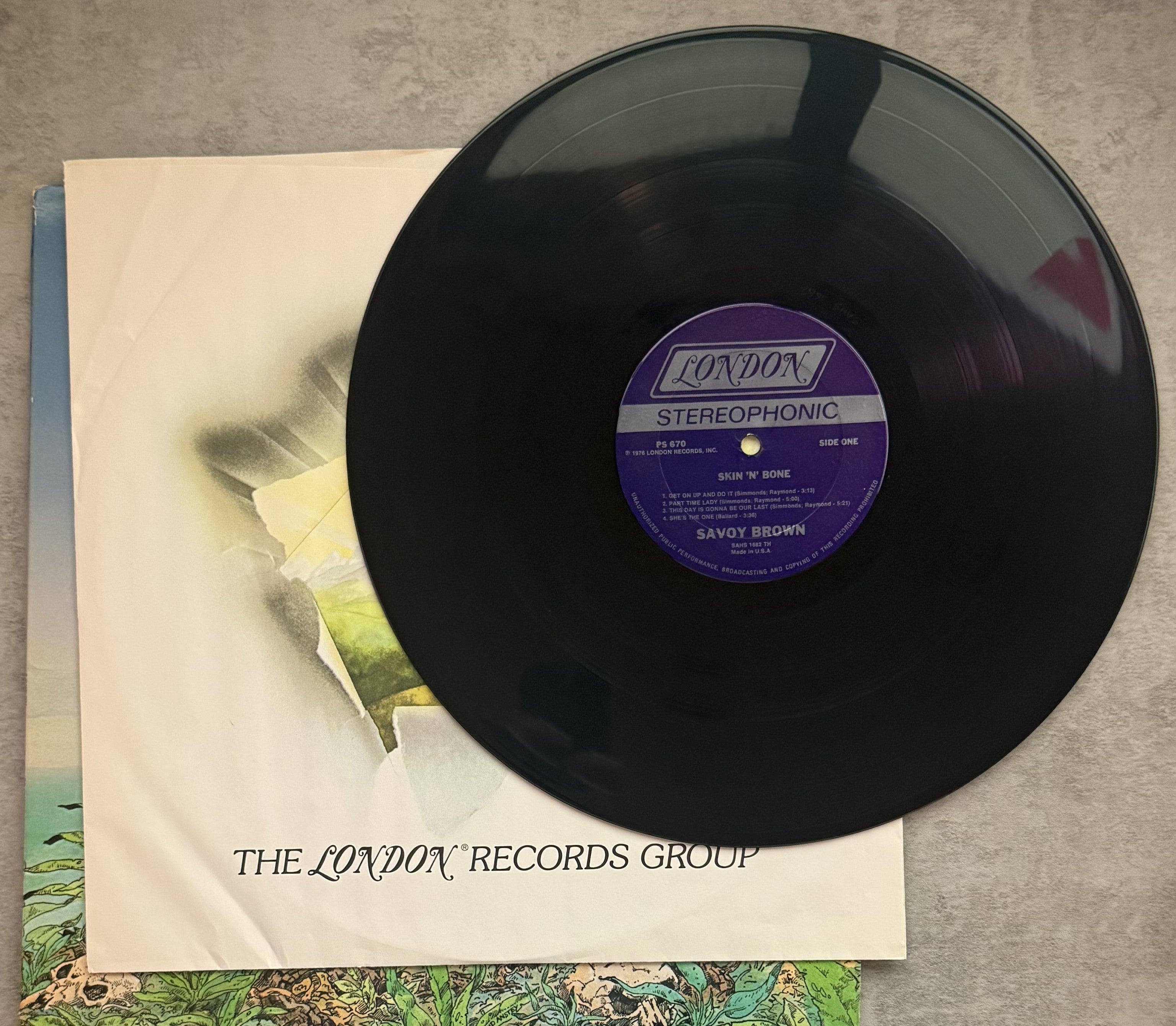 Savoy Brown - Skin 'N' Bone - 1st press (TH) Strong VG+/VG+ 1976 vinyl PS 670