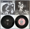 RARE 2-pack L7 & The Dames (Gail Greenwood) - 7" rarities Strong VG++ ( belly )