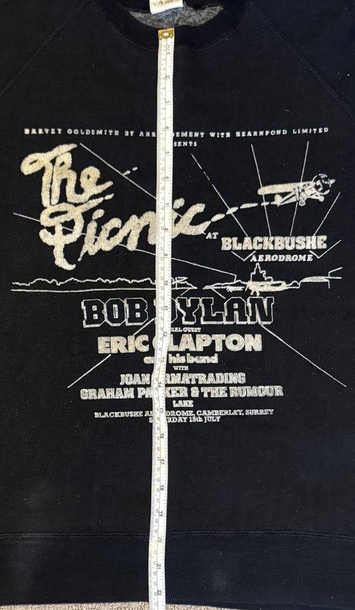 RARE Picnic At Blackbushe 1978 ORIGINAL SWEATSHIRT Bob Dylan Eric Clapton Rumour