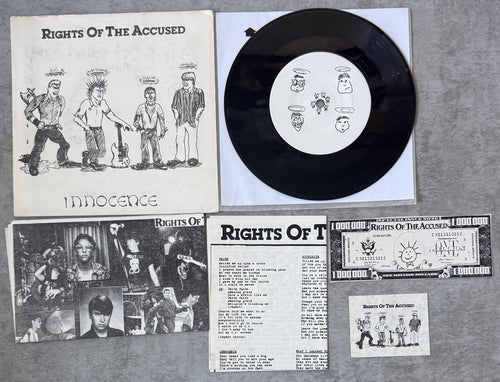 Rights Of The Accused - Innocence - 1st press - ALL INSERTS - 1984 7" EP VG+/VG+