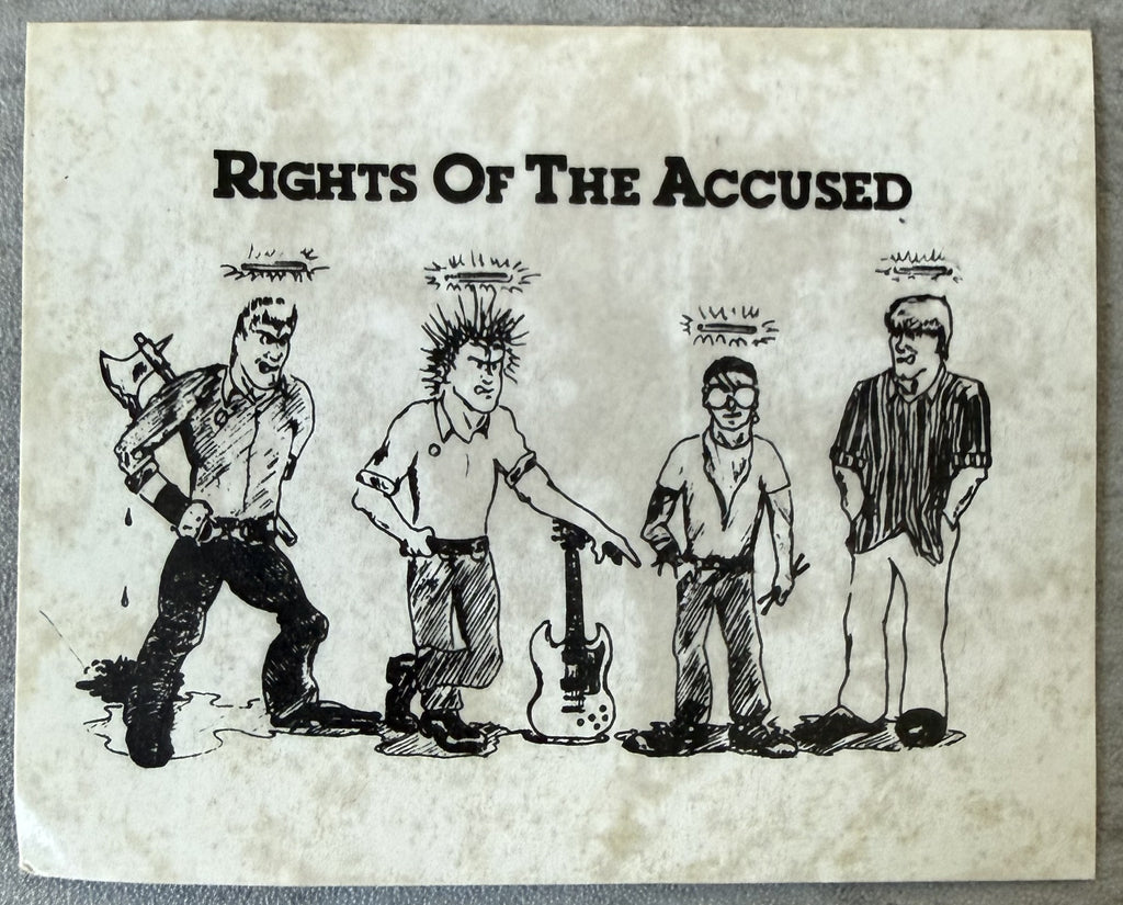 Rights Of The Accused - Innocence - 1st press - ALL INSERTS - 1984 7" EP VG+/VG+