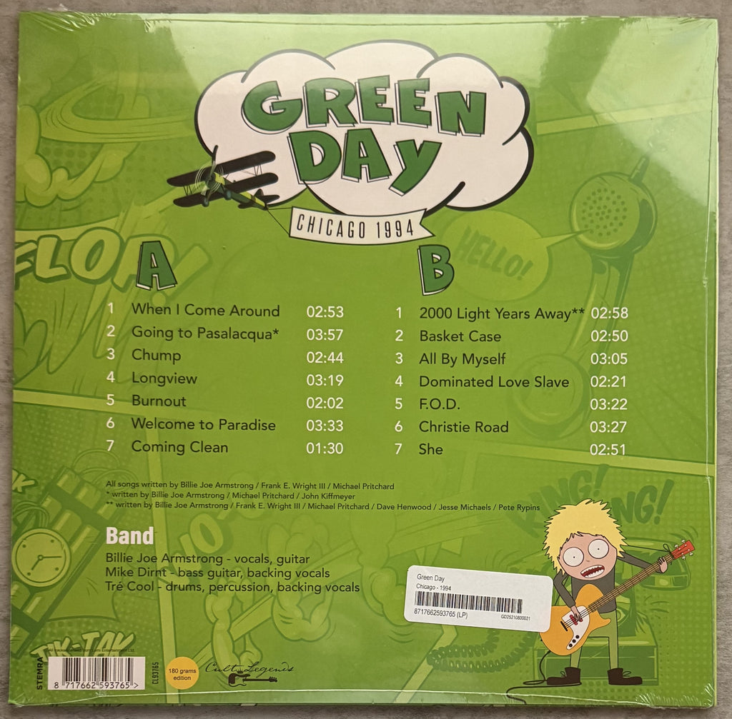 Green Day - Chicago 1994 - SEALED/NM 180g vinyl Netherlands import