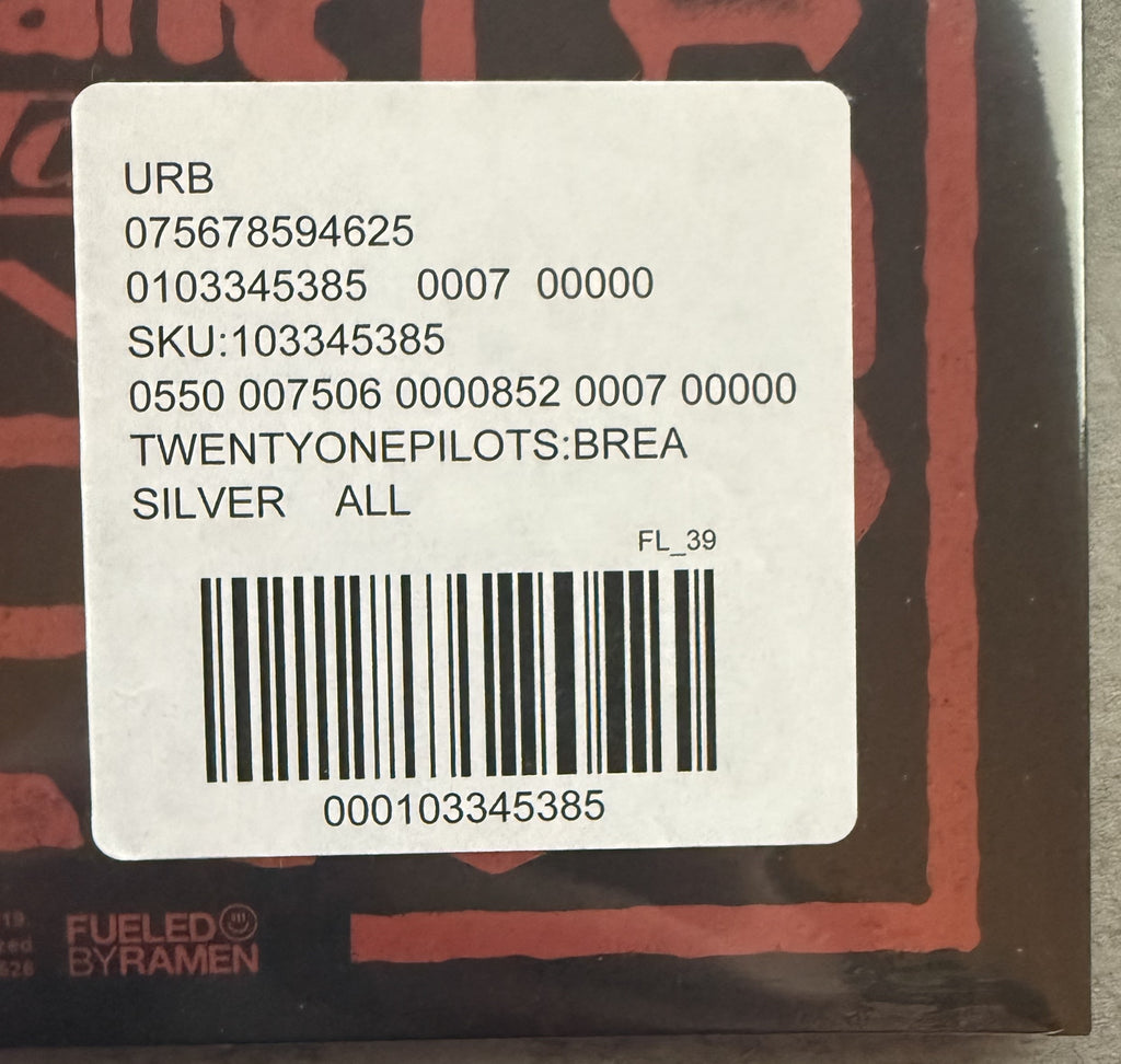 Twenty One Pilots -Breach -UO Silver Glitter Ltd Edtn 1,000 SEALED/NM 2025 vinyl