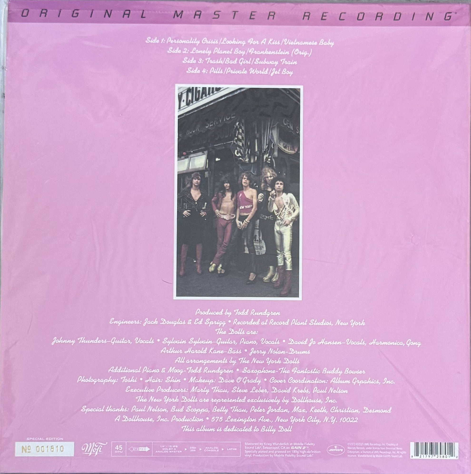 New York Dolls -2025 MoFi -SEALED/NM Collector's Edition, Numbered LOW NUMBERS