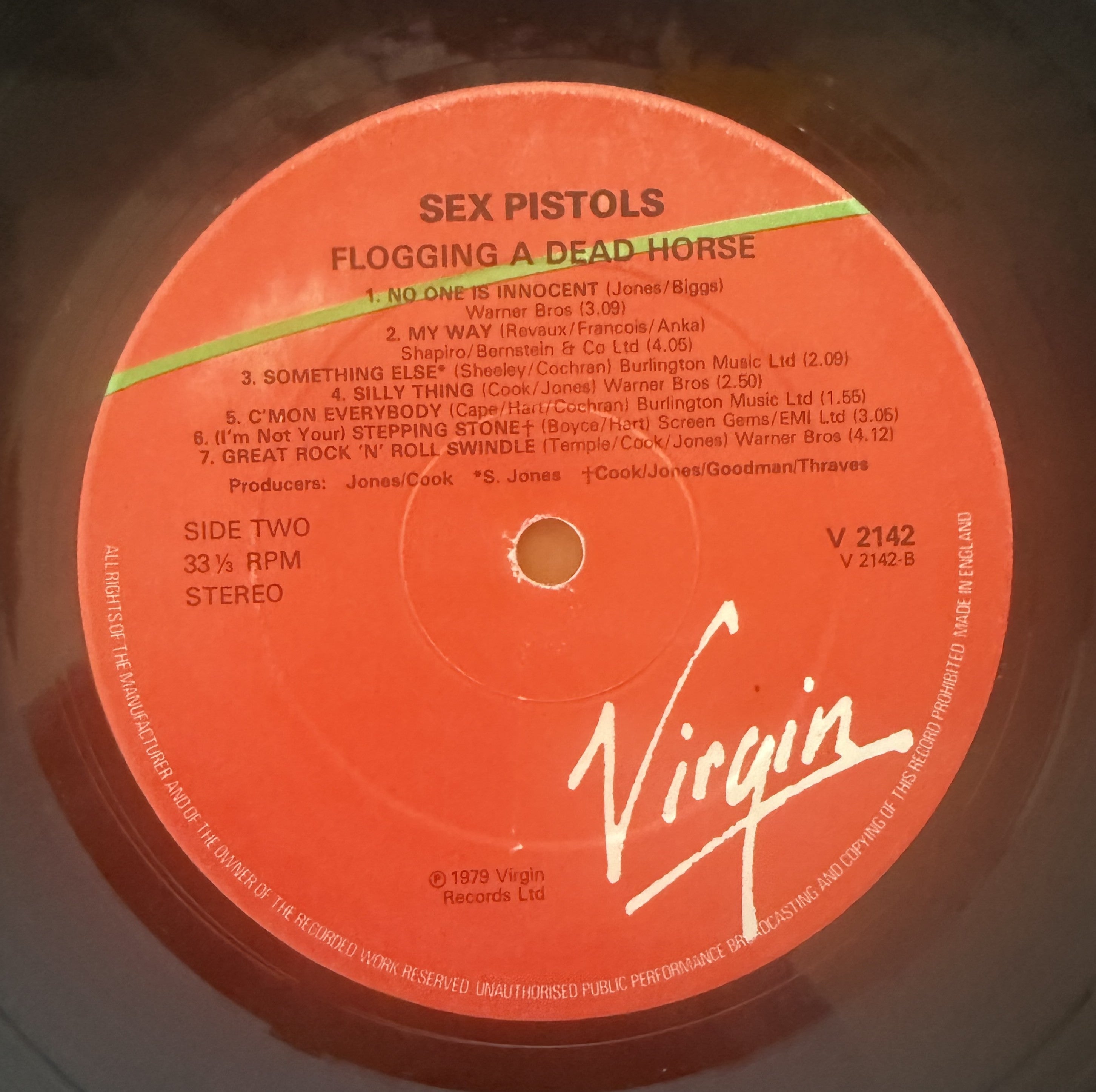 Sex Pistols - Flogging A Dead Horse 1st Press UK Import 1979 VG++/VG