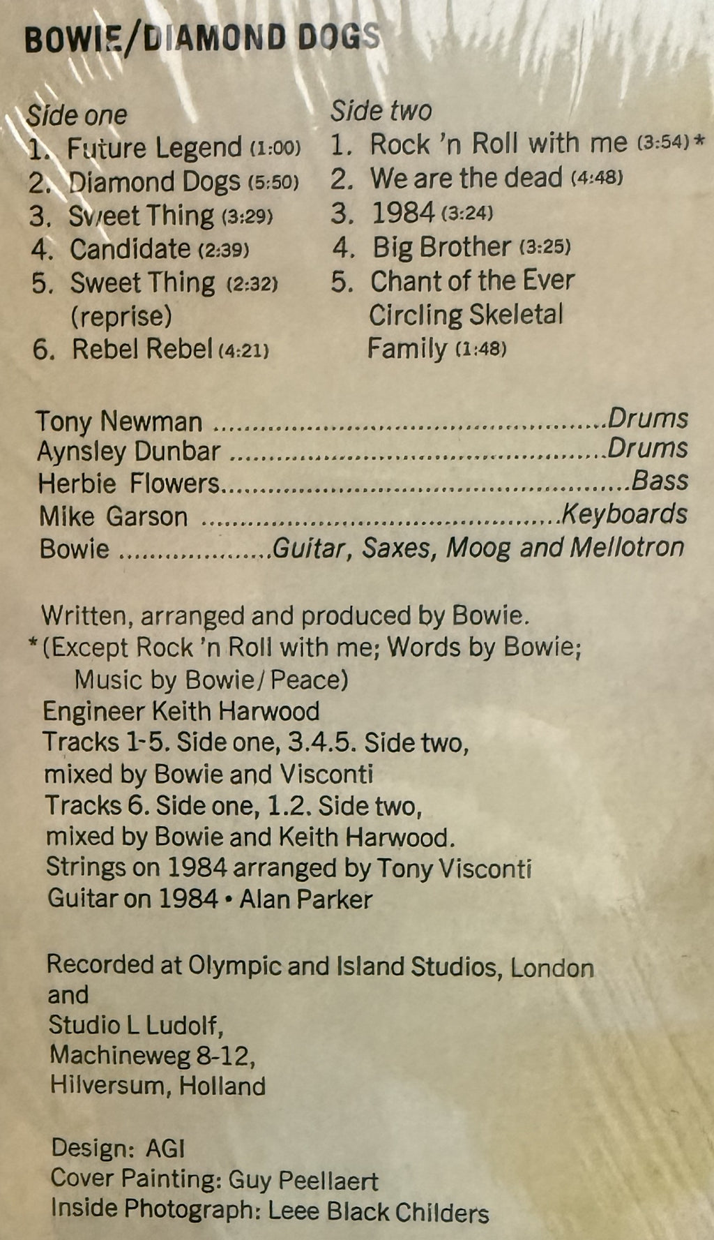 RARE David Bowie Diamond Dogs 2019 SEALED/NM Red Vnl Ltd Edtn 45th Anniv EU made