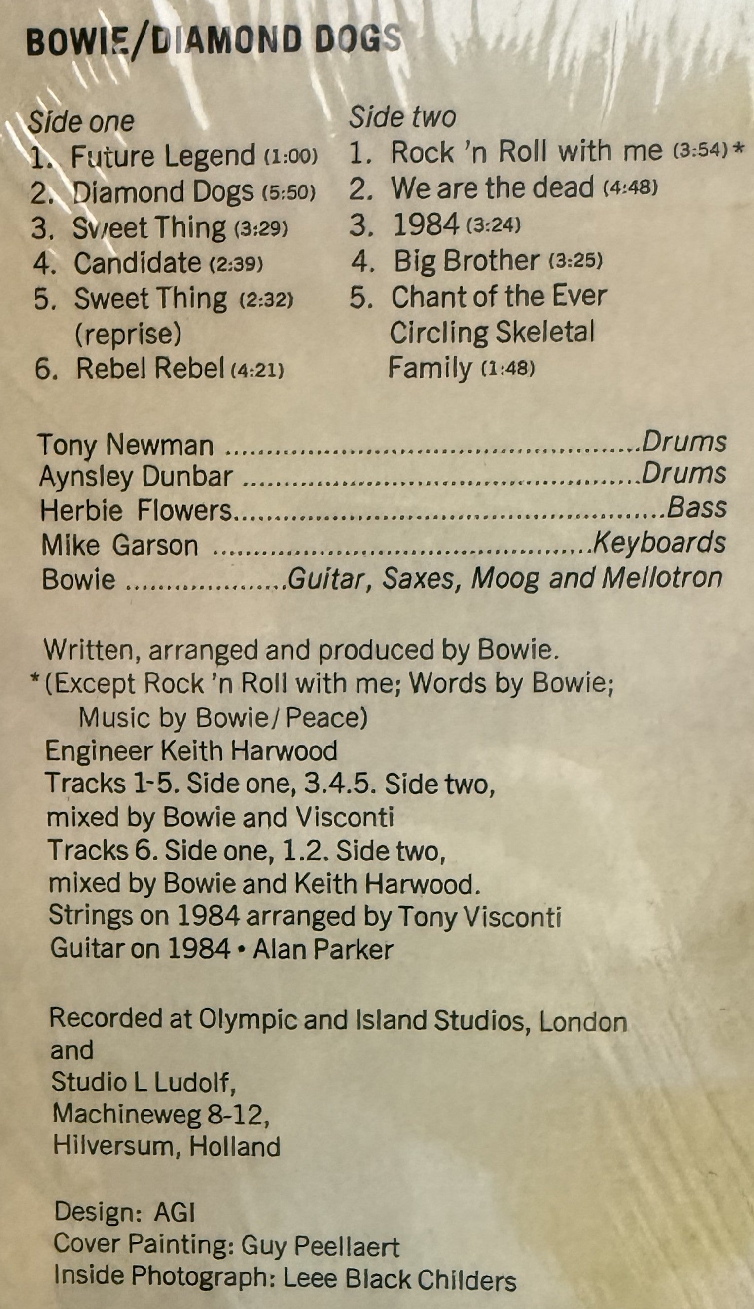 RARE David Bowie Diamond Dogs 2019 SEALED/NM Red Vnl Ltd Edtn 45th Anniv EU made