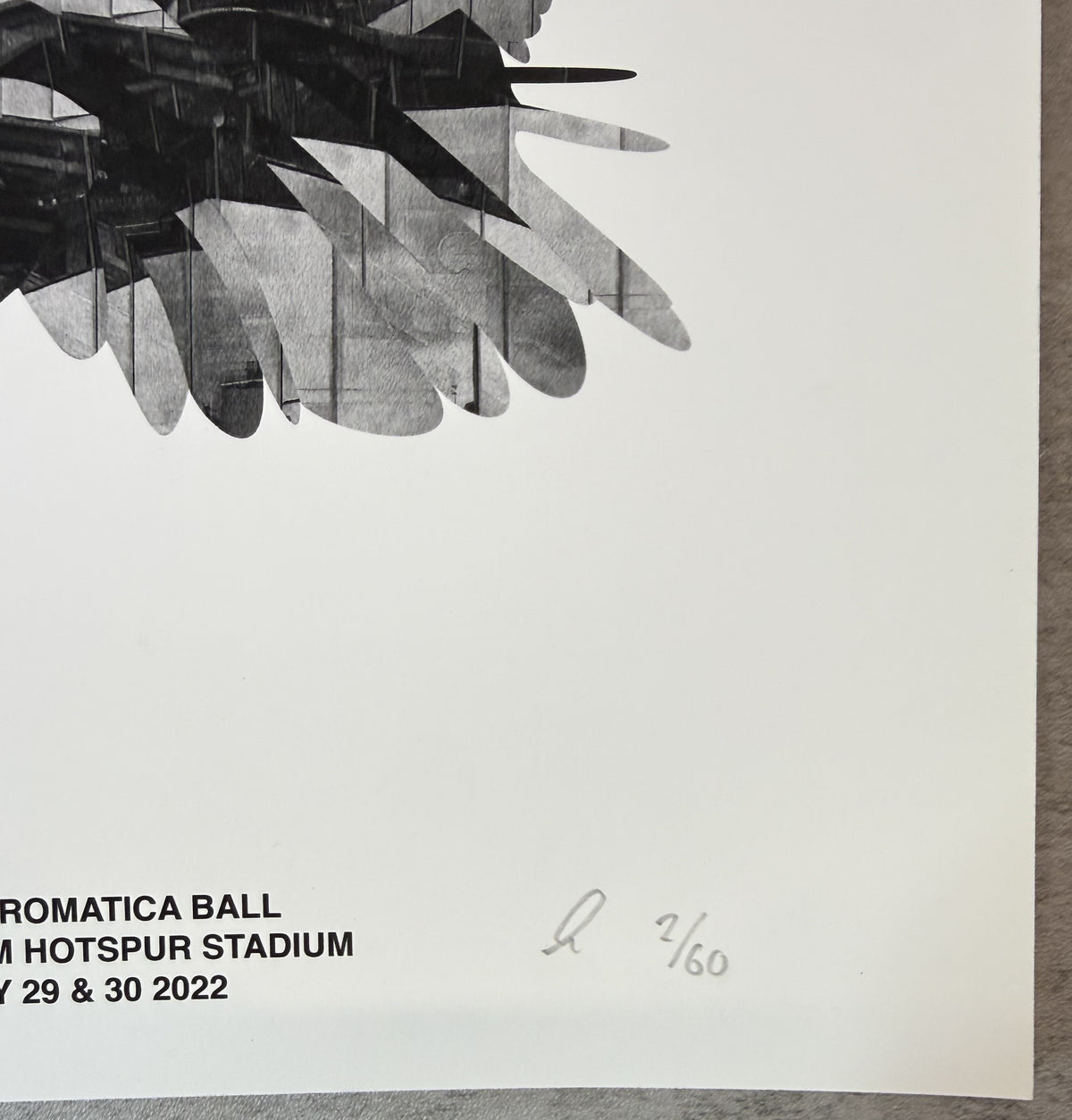 Rare Original Lady Gaga (#2/60) UK Tour Art Print hand-numbered/initialed