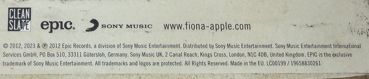 Fiona Apple The Idler Wheel... Sealed New 2023 EU Import 180g Audiophile Vinyl