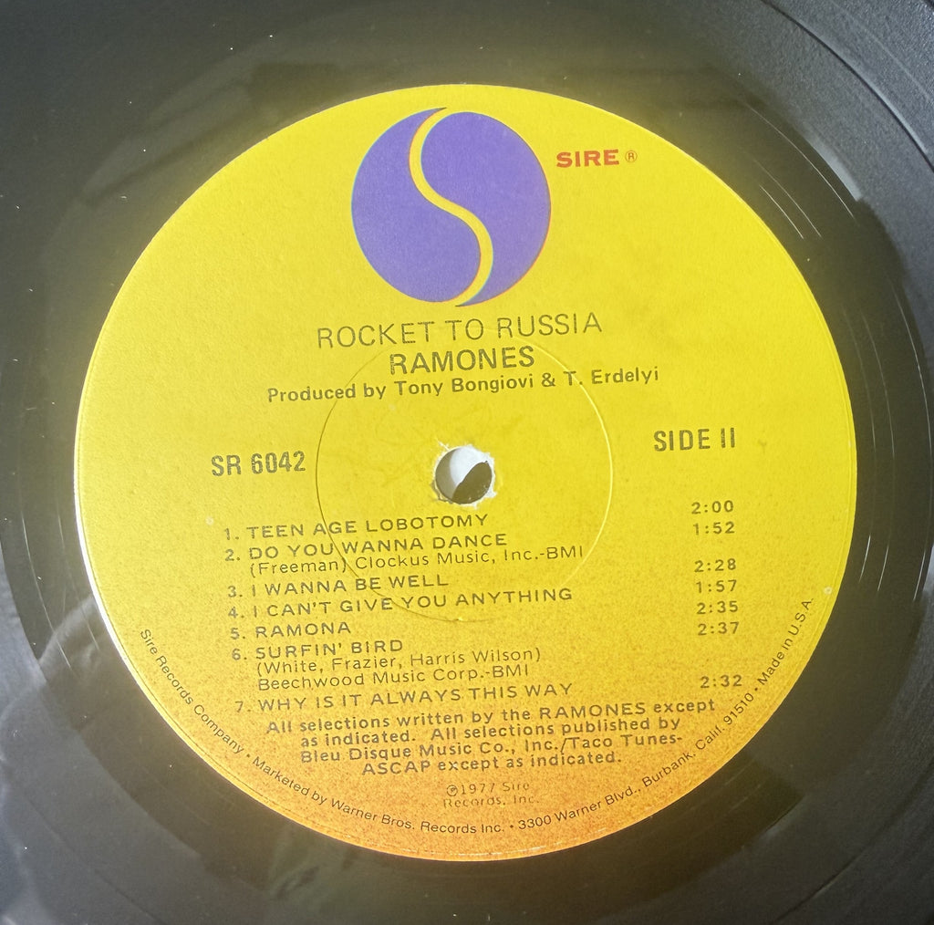 Ramones - Rocket To Russia US 2nd Press Strong VG+/VG+ c. 1979 Sire SR 6042